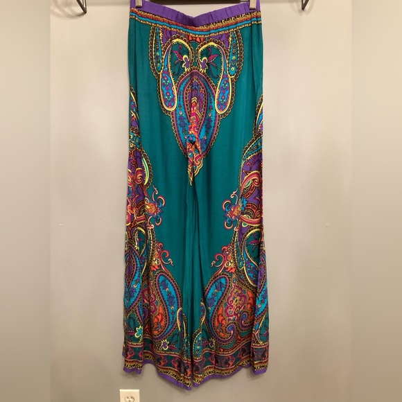 Never Worn Colourful Palazzo Pants, sz S - Picture 2 of 4